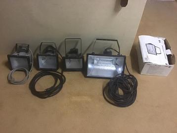 Bouwlampen, 3x 500watt en 1x 1000watt. beschikbaar voor biedingen