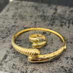 18 karaat gouden armband met ring set, Ophalen of Verzenden, Zo goed als nieuw, Goud