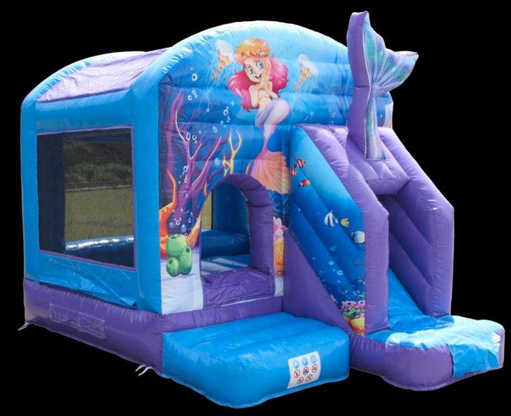 Te koop mooi nieuw springkussen zeemeermin 3,9 x 2,8 meter, Hobby en Vrije tijd, Feestartikelen | Verhuur, Nieuw, Verjaardag, Ophalen of Verzenden