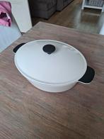 braadpan van gietijzer wit en zwart zgan dutch oven, Gietijzer, Ophalen of Verzenden, Zo goed als nieuw, Keramische plaat