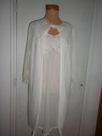 set ,vintage nachthemd en peignoir (maat M  ), Verzenden, Wit, Nachtkleding