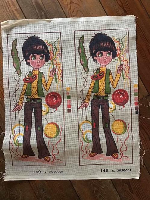Borduur stramien vintage, Hobby en Vrije tijd, Borduren en Borduurmachines, Zo goed als nieuw, Patroon, Ophalen of Verzenden