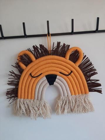Leeuwtje van macramé - Wanddecoratie kinderkamer beschikbaar voor biedingen