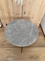 LOODS 5 Marmerlook stenen bijzettafel, Minder dan 55 cm, Rond, Zo goed als nieuw, Ophalen