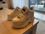 BUFFALO Sneakers laag, wit, maat 37, leer, 1339-14 2.0, Ophalen of Verzenden, Zo goed als nieuw, Wit, Sneakers of Gympen