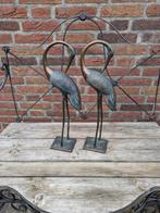 Bronzen flamingo 's, Tuin en Terras, Tuinbeelden, Ophalen of Verzenden, Zo goed als nieuw