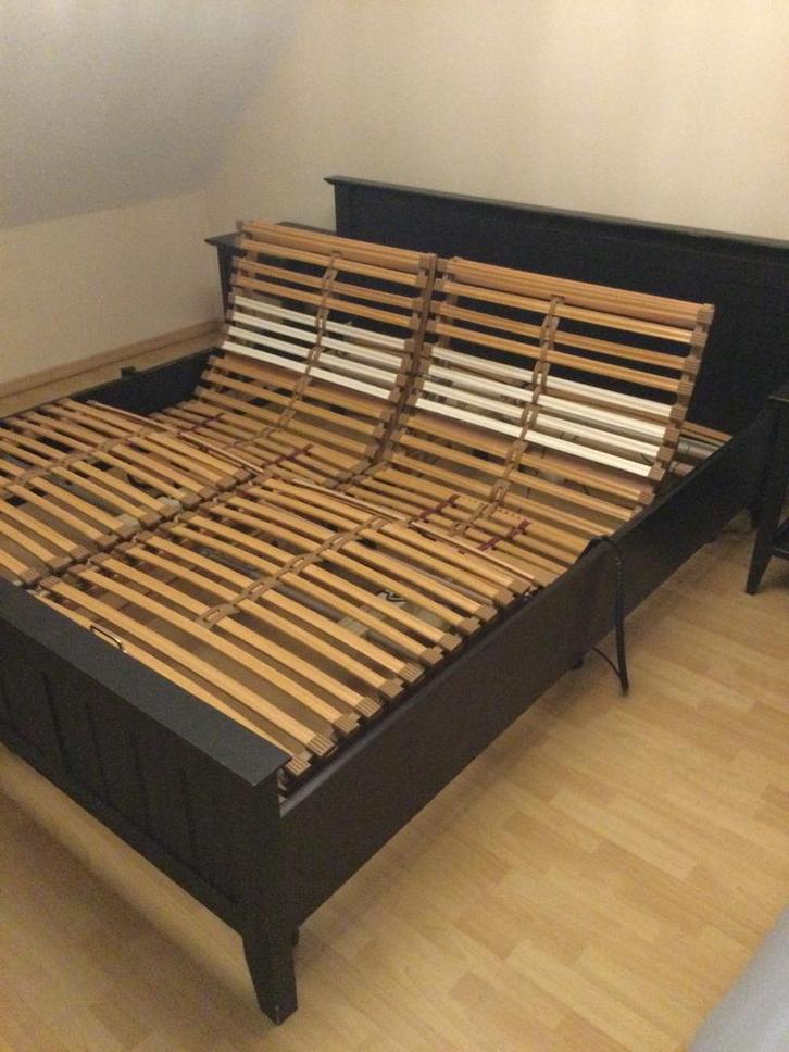 Bed incl 2 nachtkastjes én elektrische lattenbodem 180x220, Huis en Inrichting, Slaapkamer | Bedden, Gebruikt, Tweepersoons, 90 cm