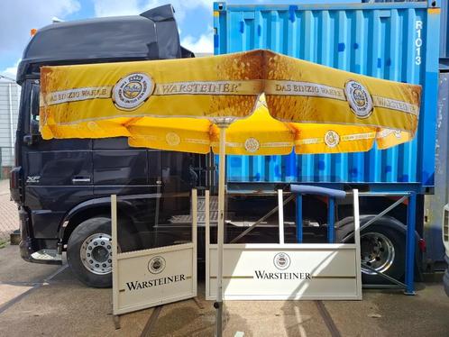 warsteiner windschermen parasol, Verzamelen, Biermerken, Gebruikt, Reclamebord, Plaat of Schild, Overige merken, Ophalen