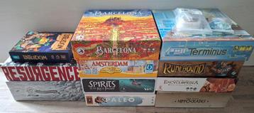 Stapel (kickstarter) bordspellen beschikbaar voor biedingen