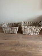 Rieten manden (1 set), Huis en Inrichting, Ophalen of Verzenden, Zo goed als nieuw, Rond, Riet