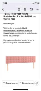 Hoofdbord roze 160x80, Huis en Inrichting, Slaapkamer | Bedden, Ophalen, Overige kleuren, Gecapitonneerd, Stof