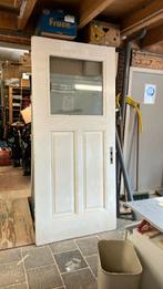 Paneeldeur met draadglas ruit, Doe-het-zelf en Verbouw, Deuren en Horren, Ophalen, Gebruikt, 80 tot 100 cm, 215 cm of meer