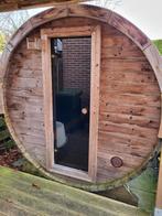 Buitensauna Barrel 2-6 persoons, Ophalen, Zo goed als nieuw, Fins of Traditioneel, Complete sauna