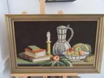 Geborduurd schilderij/stilleven., Ophalen