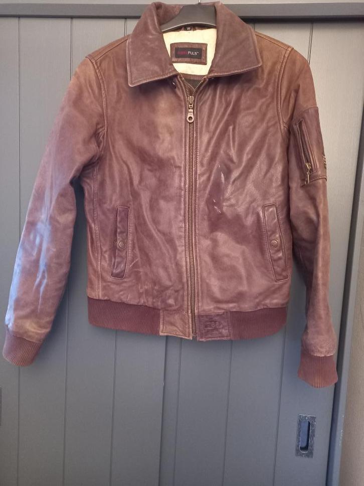 Leren Bomberjack USA AIRFORCE mt 40, Kleding | Dames, Jassen | Winter, Gedragen, Maat 38/40 (M), Bruin, Ophalen of Verzenden