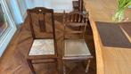 6 Antieke, klassieke eetkamerstoelen (3+3 gratis)., Ophalen, Hout, Gebruikt, Bruin
