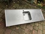 RVS aanrecht met spoelbak, wasbak., Ophalen, Gebruikt, 50 tot 100 cm, Minder dan 100 cm