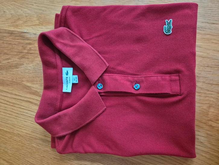Lacoste polo korte mouwen, Kleding | Heren, Polo's, Zo goed als nieuw, Overige maten, Rood, Ophalen of Verzenden