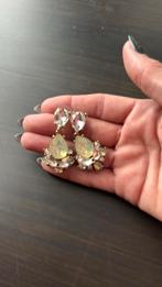 Mooie strass oorbellen, Sieraden, Tassen en Uiterlijk, Ophalen of Verzenden, Zo goed als nieuw, Zilver, Overige materialen