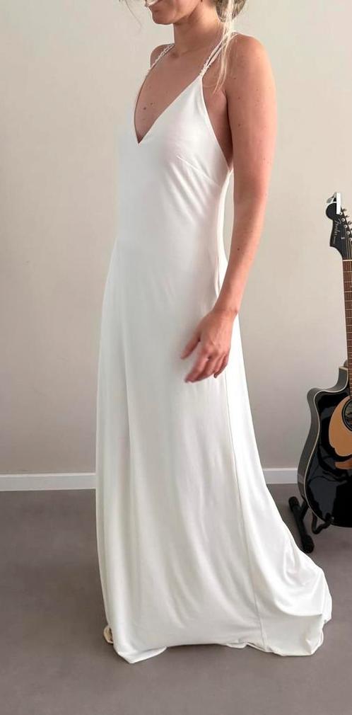 Minimalistische, stijlvolle, klassieke trouwjurk: maat 38, Kleding | Dames, Trouwkleding en Trouwaccessoires, Zo goed als nieuw