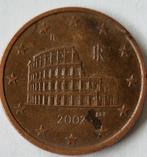 Die break error obv. 5 eurocent 2002 Italie XF, Ophalen of Verzenden, Italië, 5 cent, Losse munt