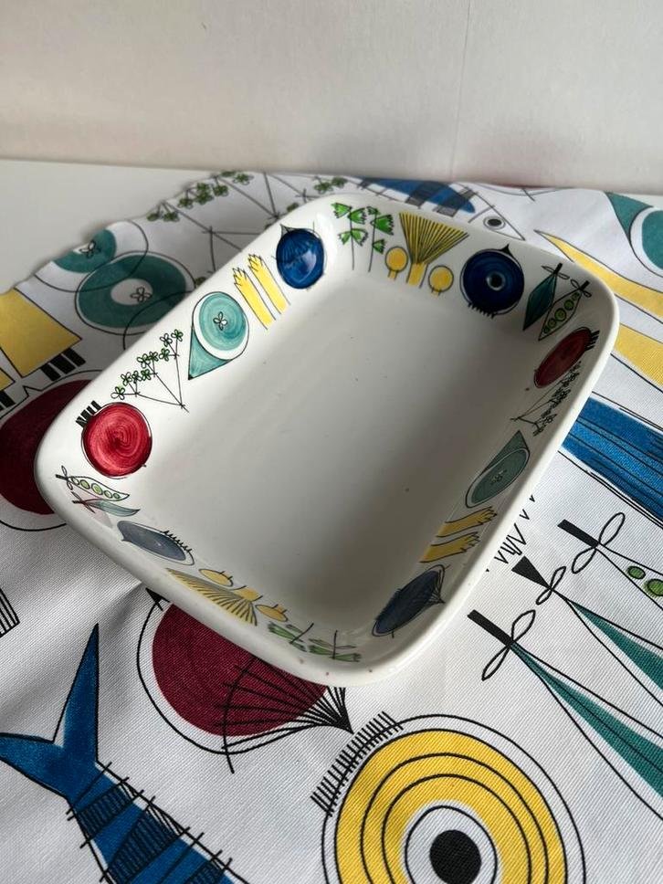Vintage Grote Rörstrand Picknick Ovenschaal M.  Westman 50s, Antiek en Kunst, Antiek | Servies los, Ophalen of Verzenden