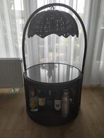 Sfeervolle Manou Rotan Bar met glasplaat en verlichting € 40, Ophalen of Verzenden, Gebruikt