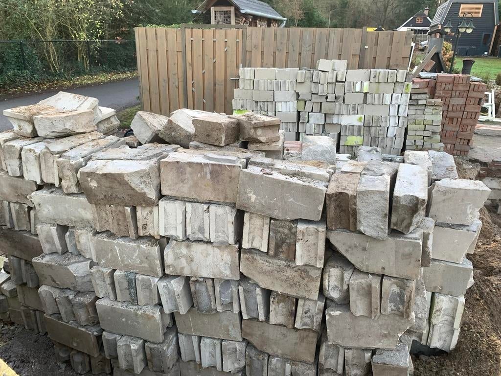 Kalkzandsteenblokken ong 200 stuks- Gebruikt, Doe-het-zelf en Verbouw, Metselstenen, Ophalen, Gebruikt, Kalkzandstenen