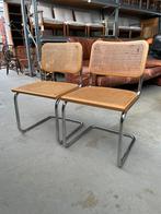 2x Vintage Marcel Breuer stoelen webbing Chrome 1970s, Twee, Ophalen of Verzenden, Zo goed als nieuw