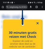 Check scooter gratis 30 reis minuten teab, Tickets en Kaartjes, Kortingen en Cadeaubonnen, Twee personen, Overige typen
