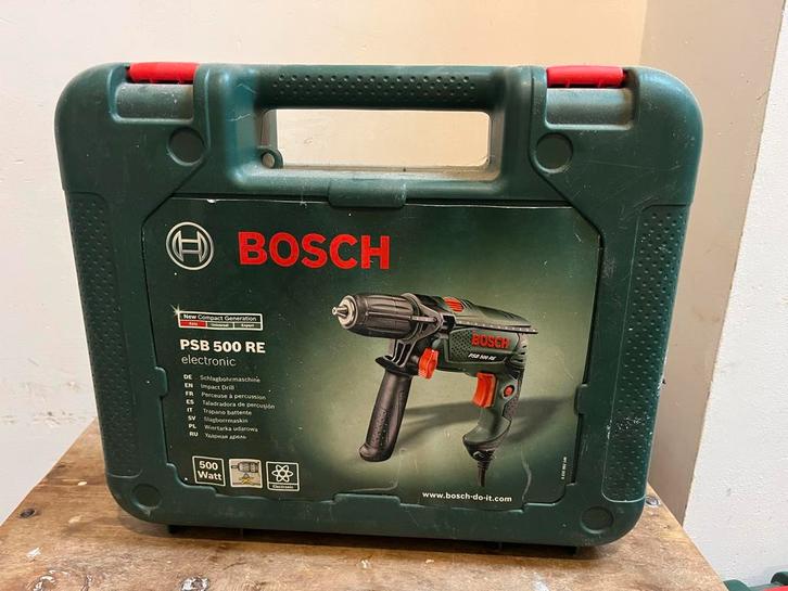 Bosch PSB 500 RE Klopboormachine, Doe-het-zelf en Verbouw, Gereedschap | Boormachines, Gebruikt, Boormachine, 400 tot 600 watt