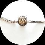 Pandora Gouden Bol 791051FCZ / zirkonia, Gebruikt, Pandora, Ophalen of Verzenden, 1 bedel