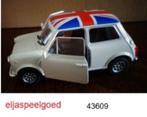 Modelauto ( 1:38 ) MINI Cooper 1300 modelauto vlag WIT, Ophalen of Verzenden, Nieuw, Auto, Overige merken