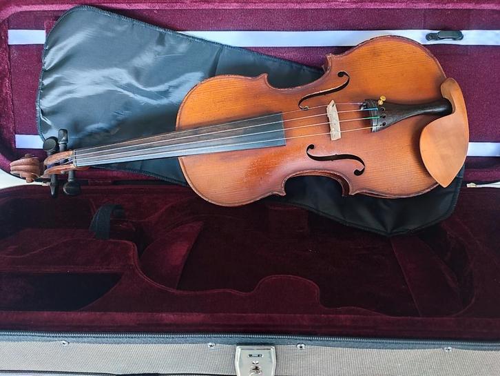 Oude Duitse viool in goede staat ,mooie volle klank, Muziek en Instrumenten, Strijkinstrumenten | Violen en Altviolen, Gebruikt