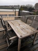 Hardhouten tuinset, Tuin en Terras, Tuintafels, Ophalen of Verzenden, Gebruikt, Rechthoekig, Hout