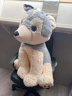 Grote pluche husky knuffel – super zacht & mooi”, Ophalen of Verzenden, Zo goed als nieuw, Overige typen