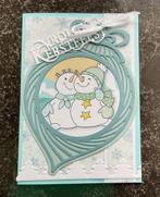 Nr 50 Kerst wenskaart Kerstbal sneeuwpoppen, Ophalen of Verzenden, Nieuw, Kerst