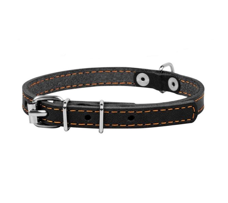 WAUDOG CoLLar Halsband Leder XS Nekom 22-30 cm Zwart KOOPJE!, Dieren en Toebehoren, Hondenhalsbanden en Penningen, Nieuw, Handgemaakt
