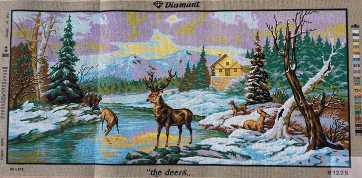 Cado sale voorbedrukt groot borduurstramien  herten, Hobby en Vrije tijd, Borduren en Borduurmachines, Nieuw, Onderdeel of Toebehoren