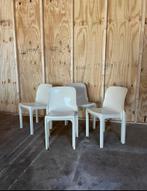 Vico Magistretti Selene artemide vintage design stoelen wit, Ophalen, Gebruikt, Wit, Vier