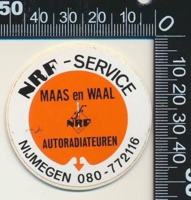 Sticker: NRF Services - Maas en Waal, Verzamelen, Stickers, Zo goed als nieuw, Bedrijf of Vereniging, Ophalen of Verzenden