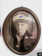 U-Boot Matroos Foto in Goudkleurige Lijst - Kriegsmarine WOI, Ophalen