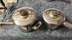 2 pannen met deksel, Ophalen, Zo goed als nieuw, Rvs, Pannenset