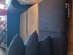 Slaapbank 2 pers. Met lattenbodem. Donkerblauw., Ophalen, Blauw, Tweepersoons, 140 cm