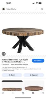 Eettafel Richmond Bodhi ronde tafel 140 zonder stoelen !!, Huis en Inrichting, Ophalen, Zo goed als nieuw, Rond, 100 tot 150 cm