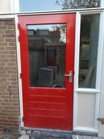 Gebruikte Achterdeur met Glas, Doe-het-zelf en Verbouw, Deuren en Horren, Gebruikt, 80 tot 100 cm, Ophalen of Verzenden, Buitendeur