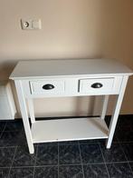 Witte side table, 25 tot 50 cm, Rechthoekig, Zo goed als nieuw, Ophalen