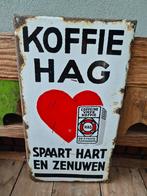 Emaille reclamebord koffie hag, Verzamelen, Merken en Reclamevoorwerpen, Ophalen of Verzenden, Gebruikt, Reclamebord