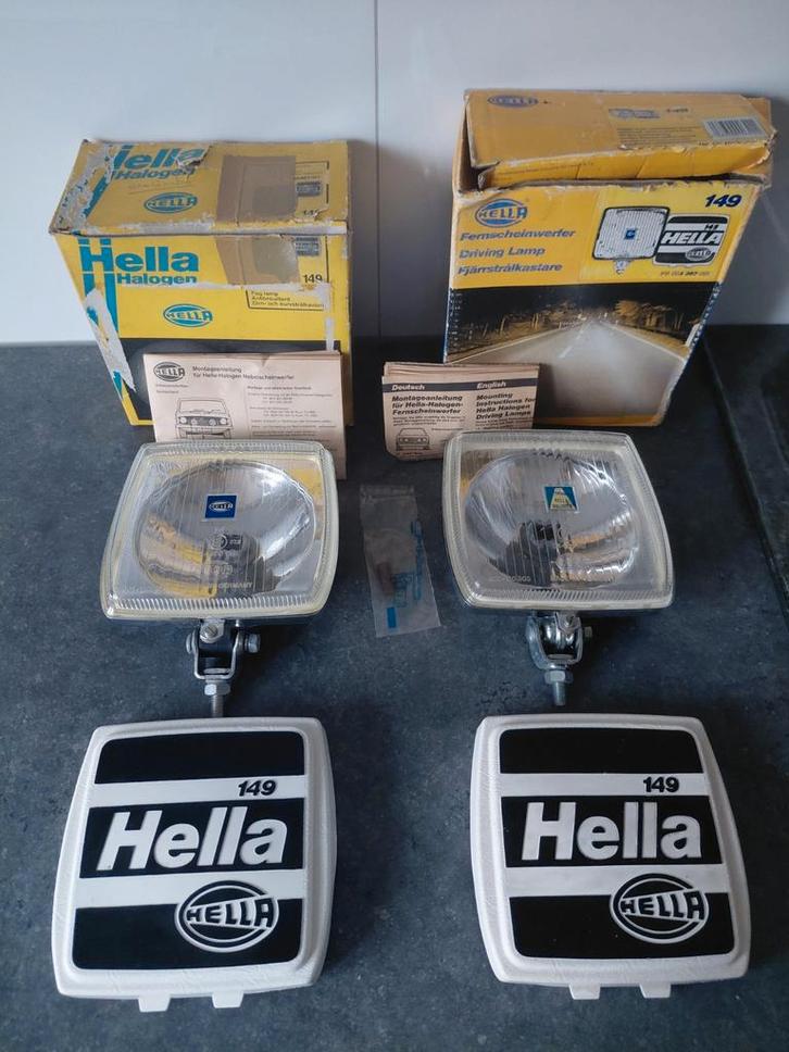 Set Hella 149 Verstralers / Mistlampen Oldtimer VW Mercedes, Auto-onderdelen, Verlichting, Mercedes-Benz, Oldtimer onderdelen