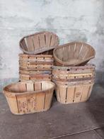 Oude brocante Franse spanen druivenmand mand fruit oogstmand, N, Rond, Ophalen of Verzenden, N